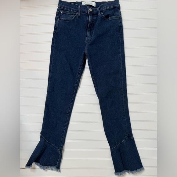 IRO Berry Flare Jeans Womens 28 Blue Stretch Ankle Fray. 967 - Picture 1 of 4